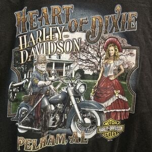 {XL} Harley-Davidson Motorcycles Heart Of Dixie Pelham Alabama Graphic Tee Black